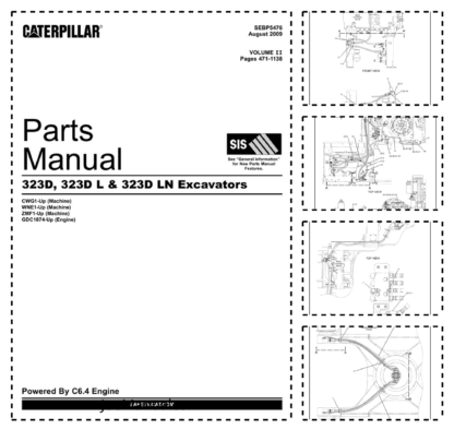 CAT 323D 323D L 323D LN Excavators Parts Manual