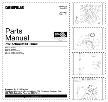 CAT 740 Agri Truck Parts Manual