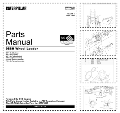 CAT 988H Wheel Loader Parts Manual