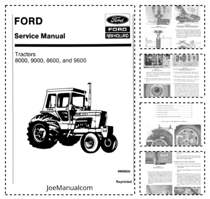 FORD 8000 9000 8600 9600 Tractor Service Manual