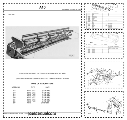 John Deere 200 series Cutting Platforms Parts Catalog
