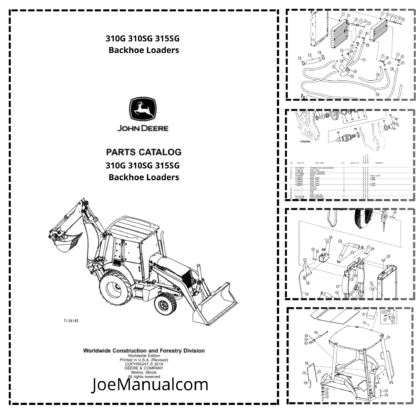 John Deere 310G 310SG 315SG Backhoe Parts Manual