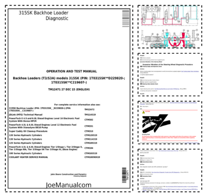 John Deere 315SK Backhoe Diagnostic Service Manual