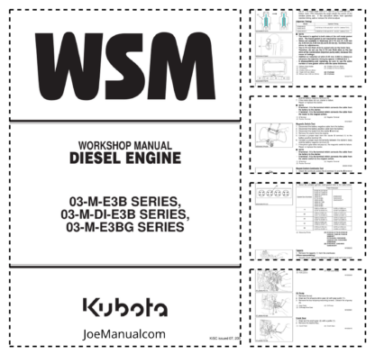 Kubota 03-M Series Diesel Engine Workshop Manual