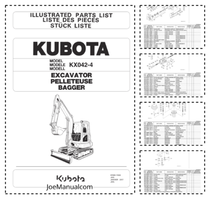 Kubota KX042-4 Excavator Operators Manual