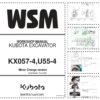 Kubota KX057-4 U55-4 Excavator Workshop Manual