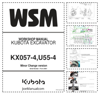 Kubota KX057-4 U55-4 Excavator Workshop Manual