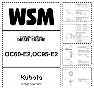 Kubota OC60-E2,OC95-E2 Diesel Engine Workshop Manual