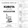 Kubota U-30-5 Excavator Parts Catalog