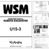 Kubota U15-3 Excavator Workshop Manual
