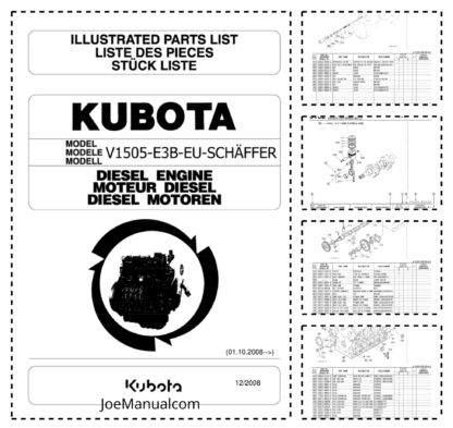 Kubota V1505-E38-EU Engine Parts Manual
