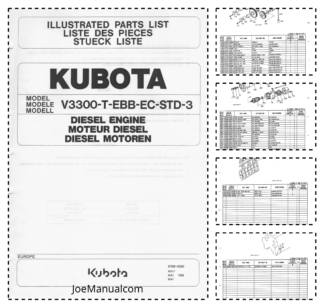 Kubota V3300 Diesel Engine Parts Catalog