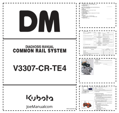 Kubota V3307-CR-TE4 Diagnosis Manual Common Rail
