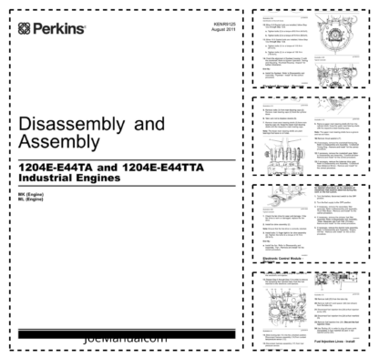 PERKINS 1204E Disassembly and Assembly