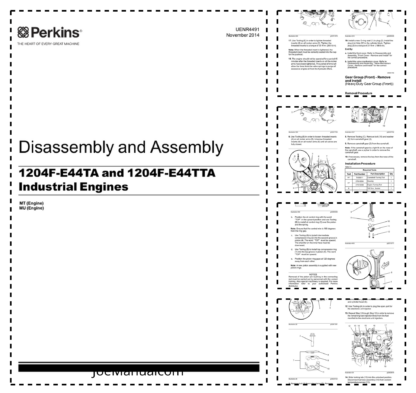 PERKINS 1204F Disassembly and Assembly