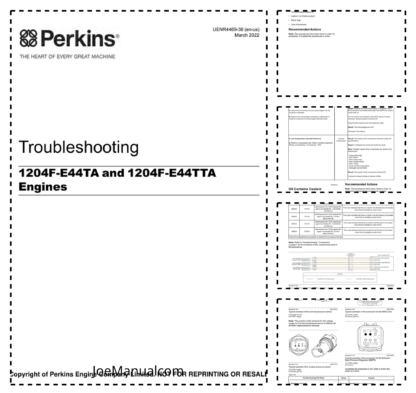 PERKINS 1204F Troubleshooting