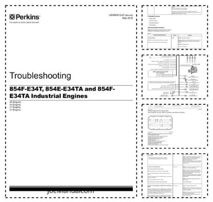 PERKINS 854F, 854E Troubleshooting