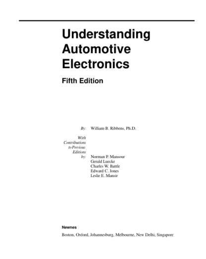 Understanding Automotive Electronics - William Ribbens 5ed