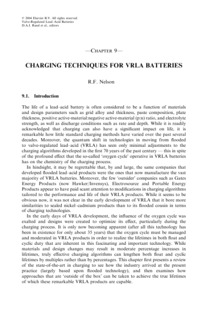 Valve-Regulated Lead-Acid Batteries - D.A.J Rand - Image 5