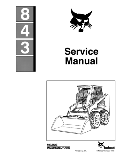 Bobcat 843 Skidsteer Service Manual - Image 2