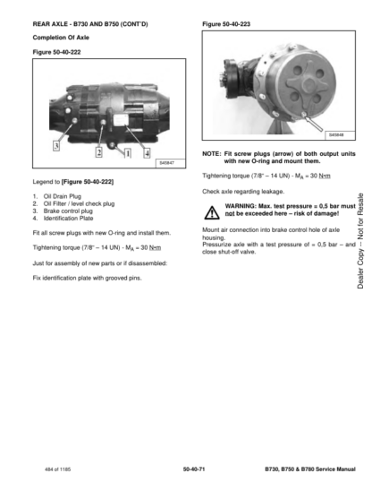 Bobcat B730 B750 B780 Backhoe Loader Service Manual - Image 13
