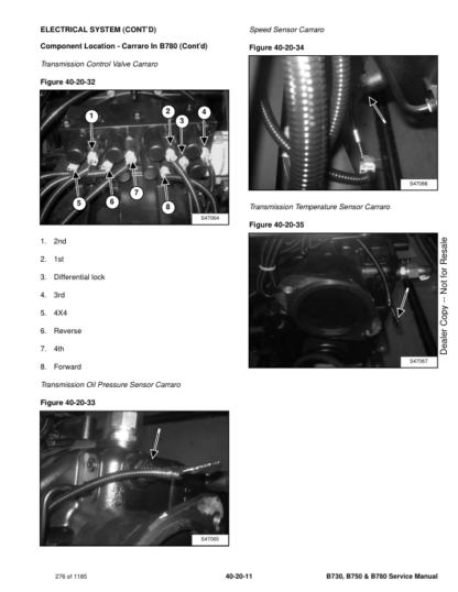 Bobcat B730 B750 B780 Backhoe Loader Service Manual - Image 10
