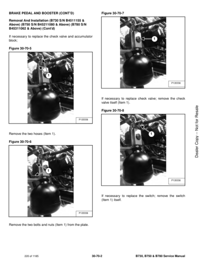 Bobcat B730 B750 B780 Backhoe Loader Service Manual - Image 8