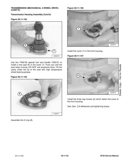 Bobcat B730 Backhoe Loader Service Manual - Image 9
