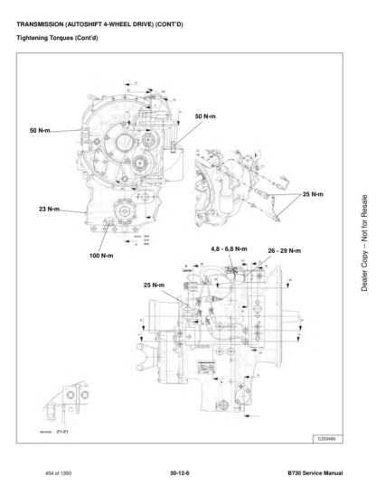 Bobcat B730 Backhoe Loader Service Manual - Image 10