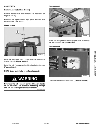 Bobcat E50 Compact Excavator Service Manual - Image 9