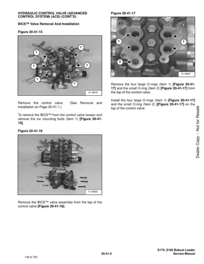 Bobcat S175 S185 Skid-Steer Loader Service Manual 517-519 - Image 8