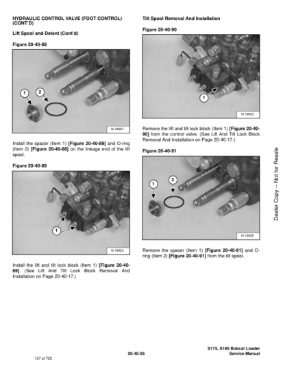 Bobcat S175 S185 Skid-Steer Loader Service Manual 517-519 - Image 7