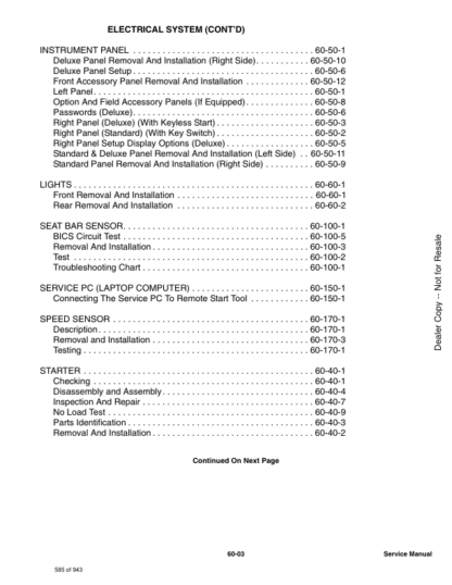 Bobcat S175 S185 Skid-Steer Loader Service Manual 5250-5253 - Image 11