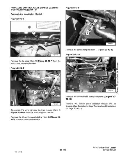 Bobcat S175 S185 Skid-Steer Loader Service Manual 5250-5253 - Image 7