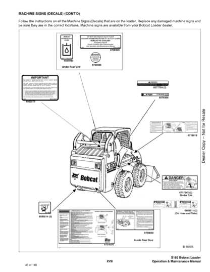 Bobcat S185 Operation Maintenance Manual - Image 6