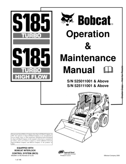 Bobcat S185 Operation Maintenance Manual - Image 2