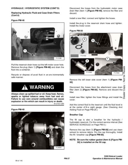 Bobcat S300 Skidsteer Operation Maintenance Manual 5215 5216 - Image 12