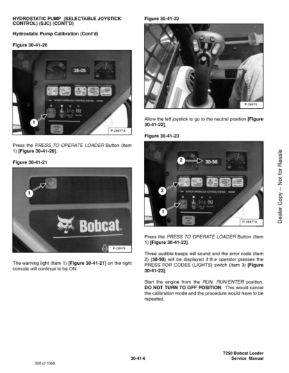 Bobcat T250 Skidsteer Service Manual 5256 5257 - Image 11