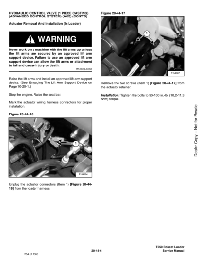 Bobcat T250 Skidsteer Service Manual 5256 5257 - Image 6