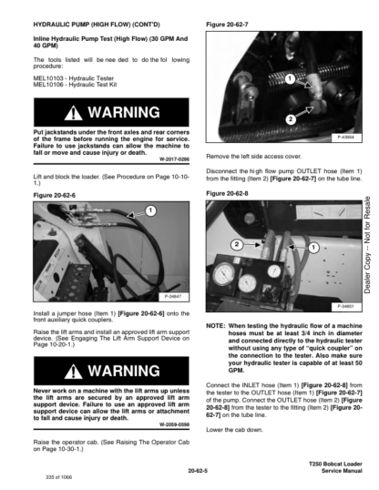 Bobcat T250 Skidsteer Service Manual 5256 5257 - Image 8