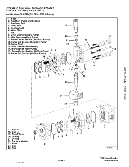 Bobcat T250 Skidsteer Service Manual 5256 5257 - Image 9