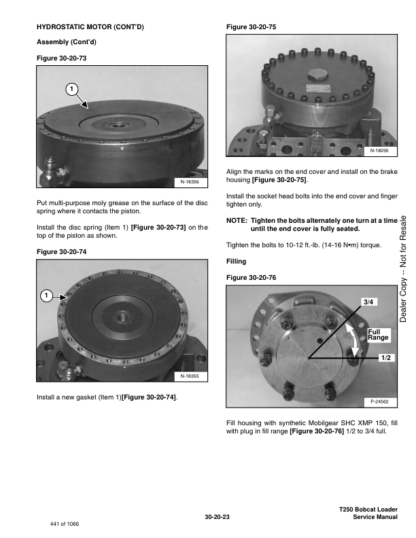 Bobcat T250 Skidsteer Service Manual 5256 5257 - Image 10