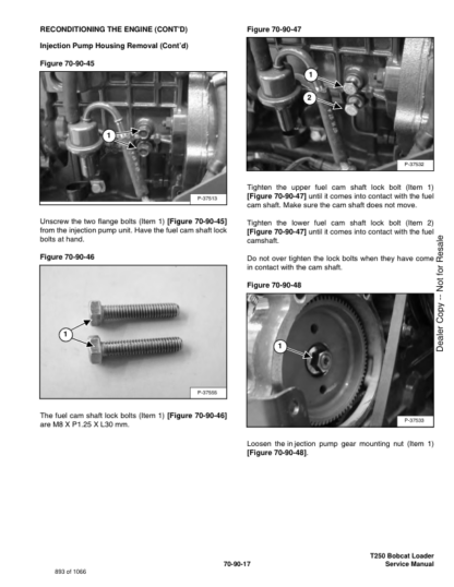 Bobcat T250 Skidsteer Service Manual 5256 5257 - Image 15