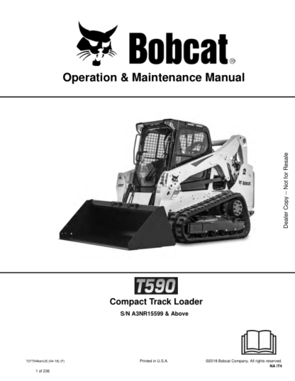 Bobcat T590 Compact Track Loader Operation Maintenance Manual - Image 2