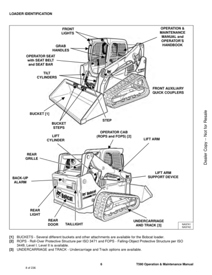 Bobcat T590 Compact Track Loader Operation Maintenance Manual - Image 7