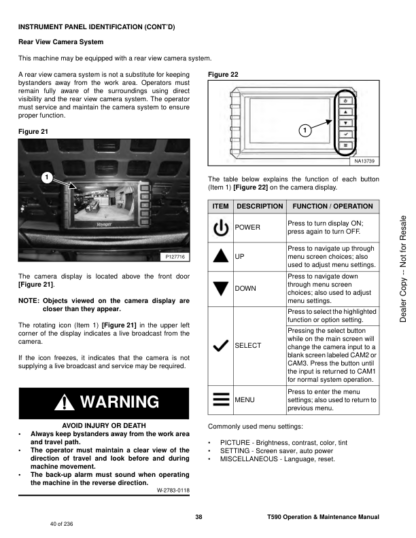 Bobcat T590 Compact Track Loader Operation Maintenance Manual - Image 12