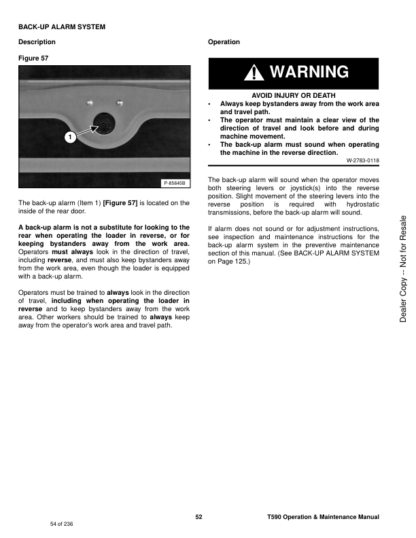 Bobcat T590 Compact Track Loader Operation Maintenance Manual - Image 13