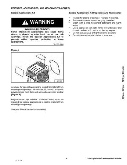 Bobcat T590 Compact Track Loader Operation Maintenance Manual - Image 4