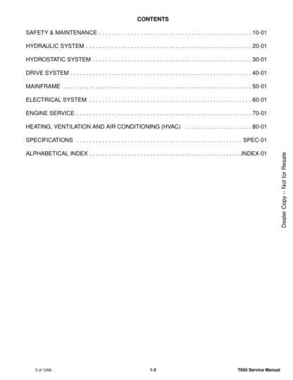 Bobcat T650 Compact Track Loader Service Manual ALJG T1ML B2KZ - Image 3
