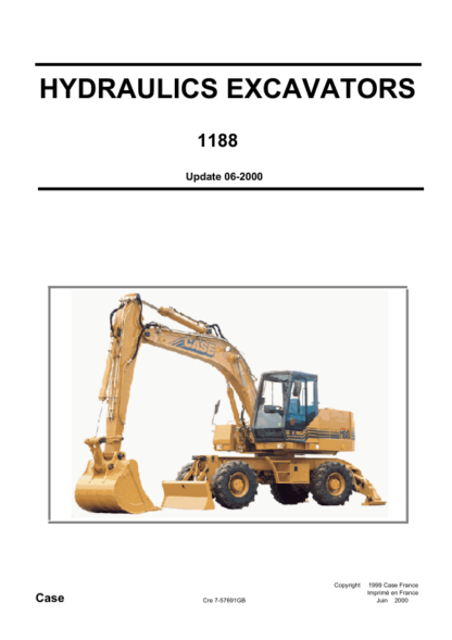 CASE 1188 Crawler Wheeled Excavator Service Manual - Image 2